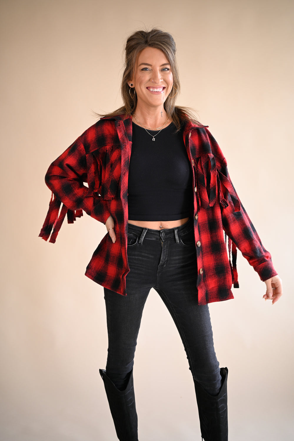 Aspen Fringe Shacket