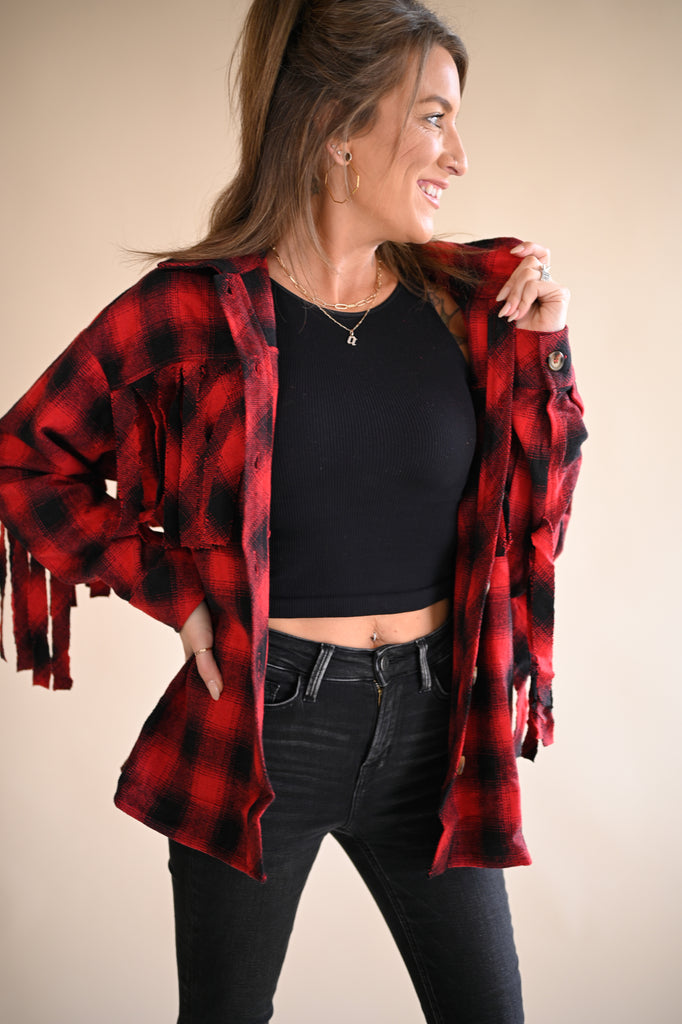 Aspen Fringe Shacket