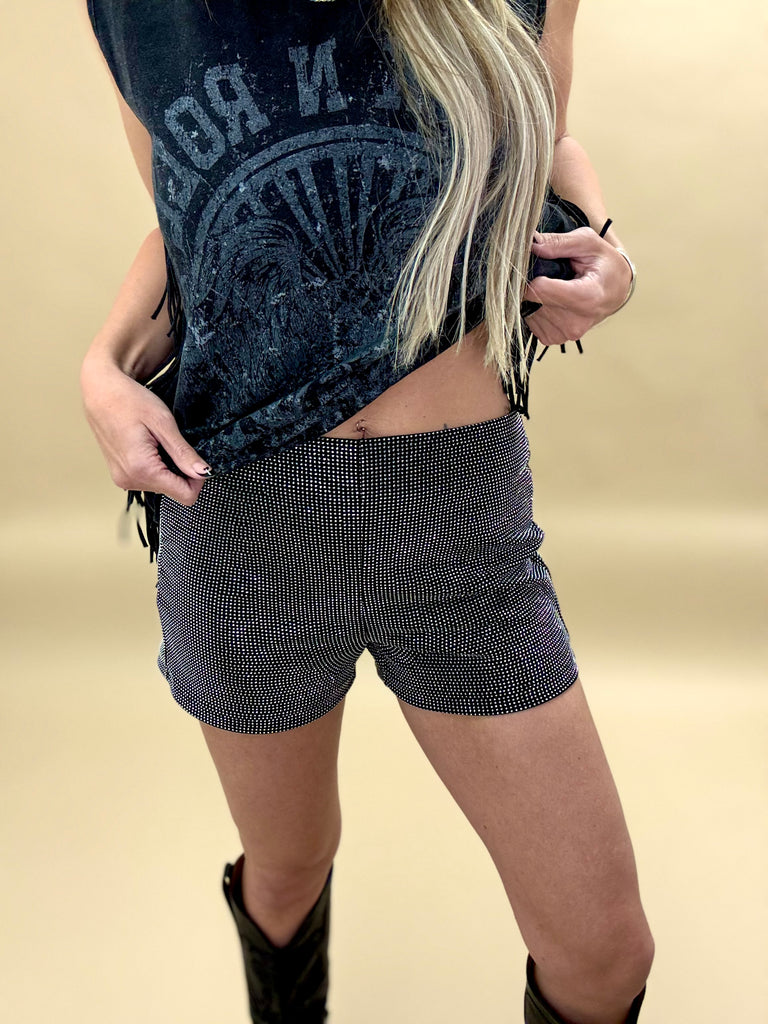 Rhinestoned Hot Pants