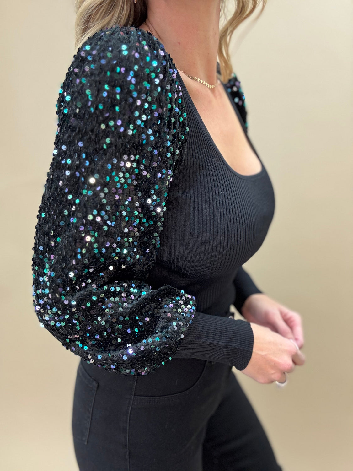 Party Time Sequins Long Sleeve