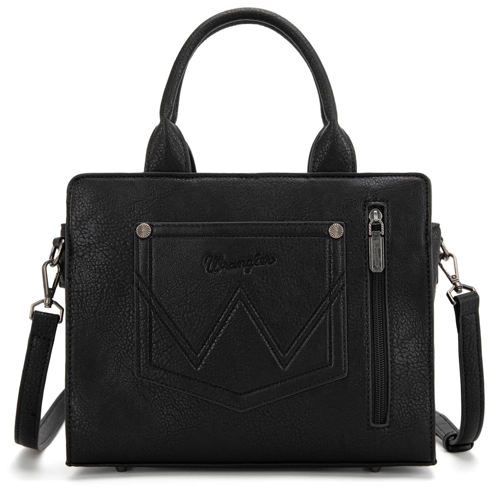 Black Wrangler Embroidered Tote