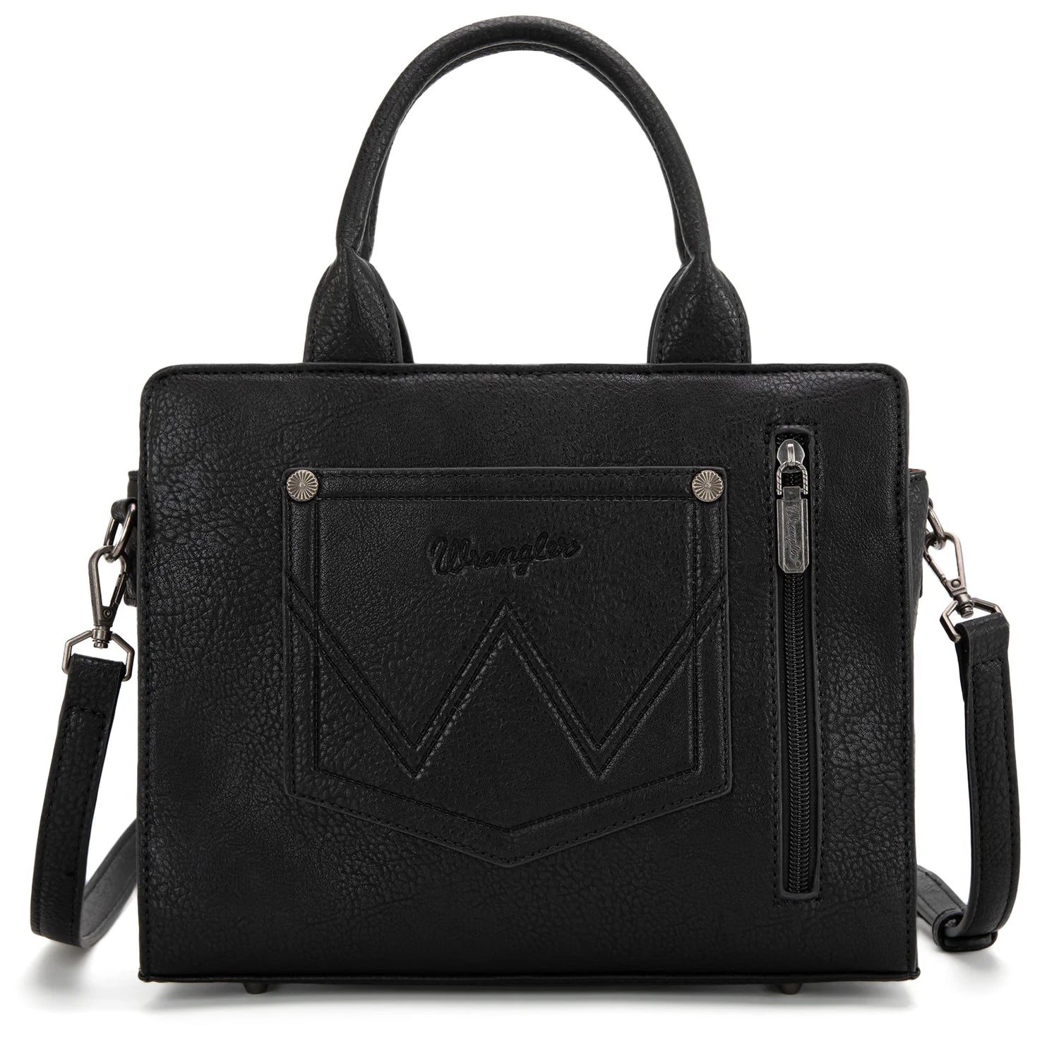 Black Wrangler Embroidered Tote