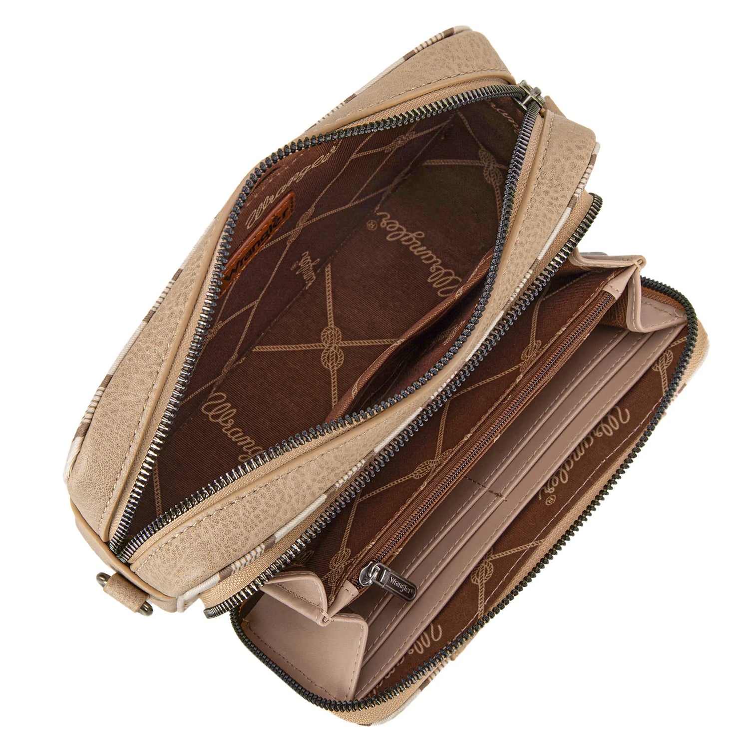 Wrangler Stripe Printed Wallet Crossbody