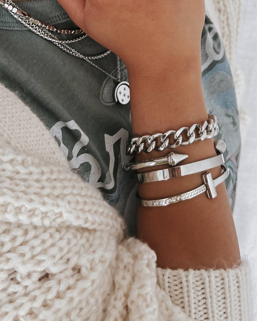 Clyde Cross Bangle Bracelet