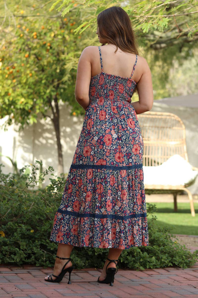 Lily Tiered Lace Trim Dress