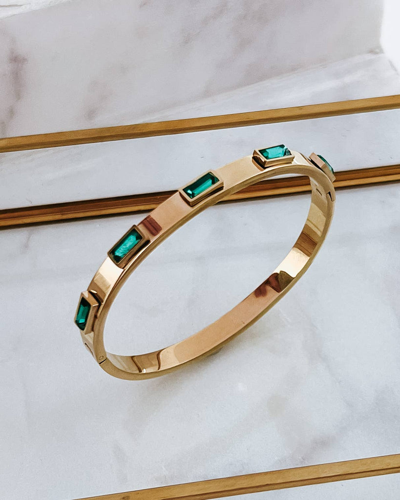 Belinda Gold Jewel Bangle Bracelet