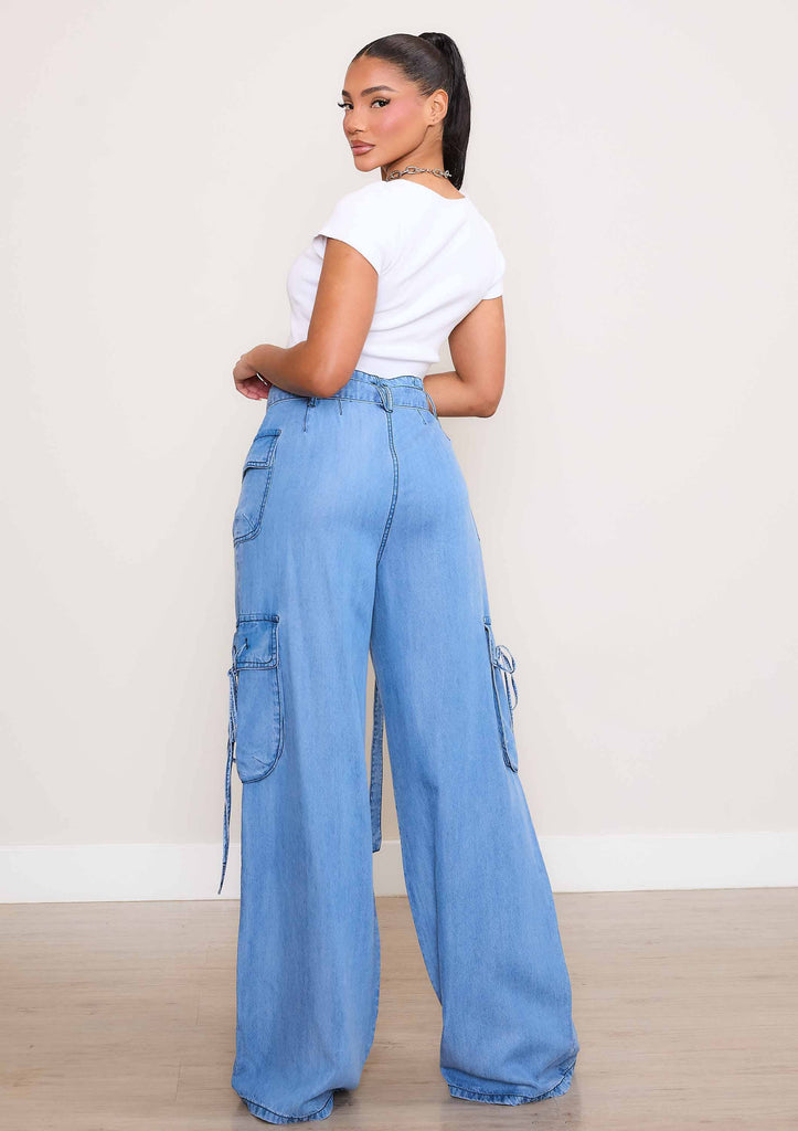 Tencil Cargo Wide Leg Pants