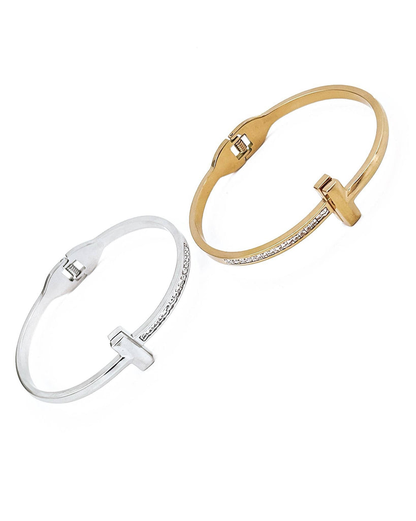 Clyde Cross Bangle Bracelet