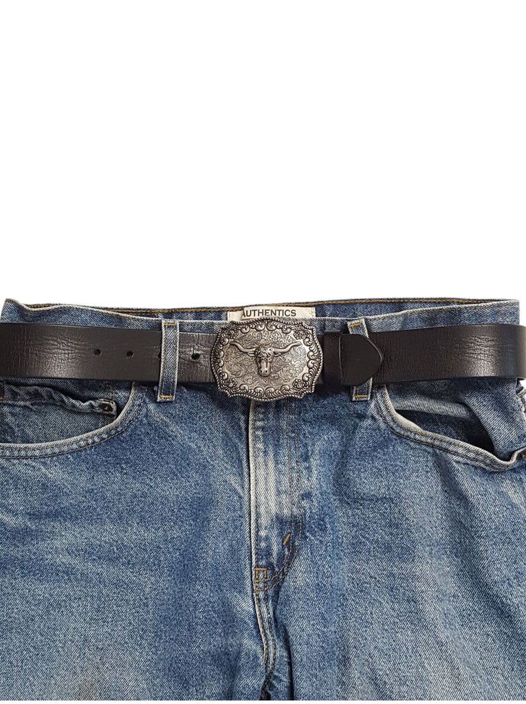 Antique Silver Long Horn Belt