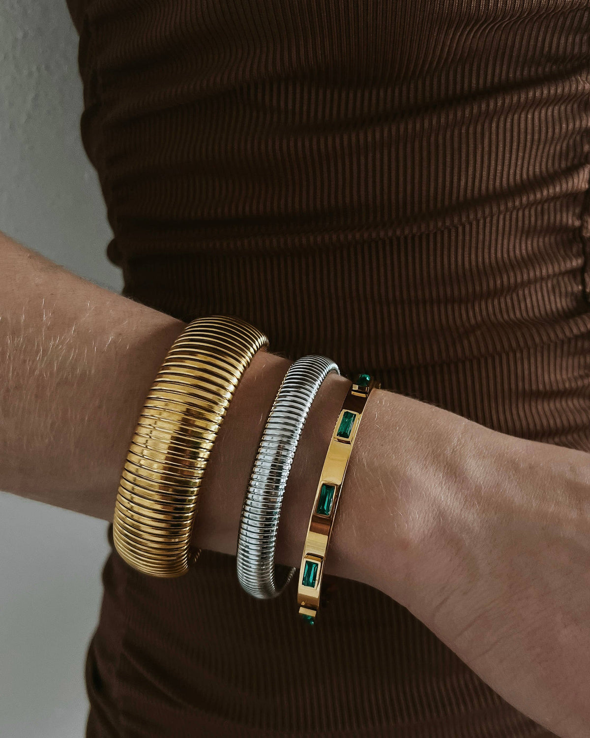 Belinda Gold Jewel Bangle Bracelet