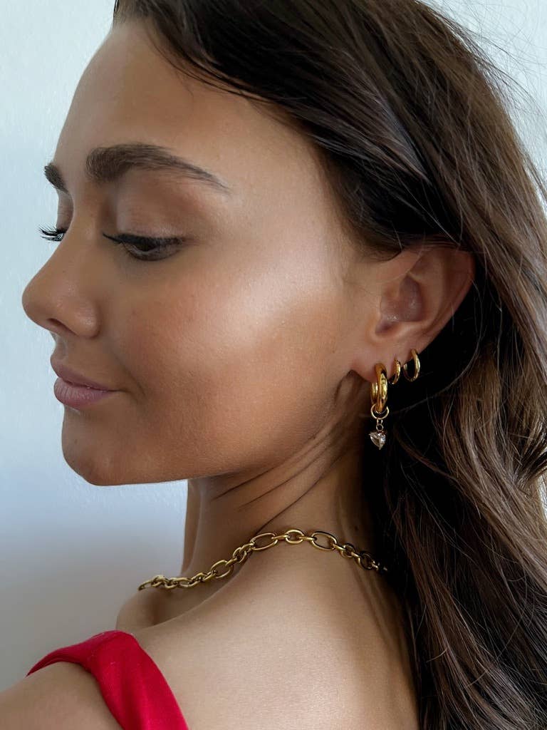 Emsley Mismatched Charm Hoops