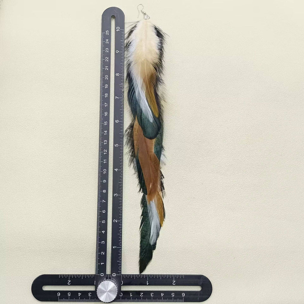 Moonshine Feather Long Earrings