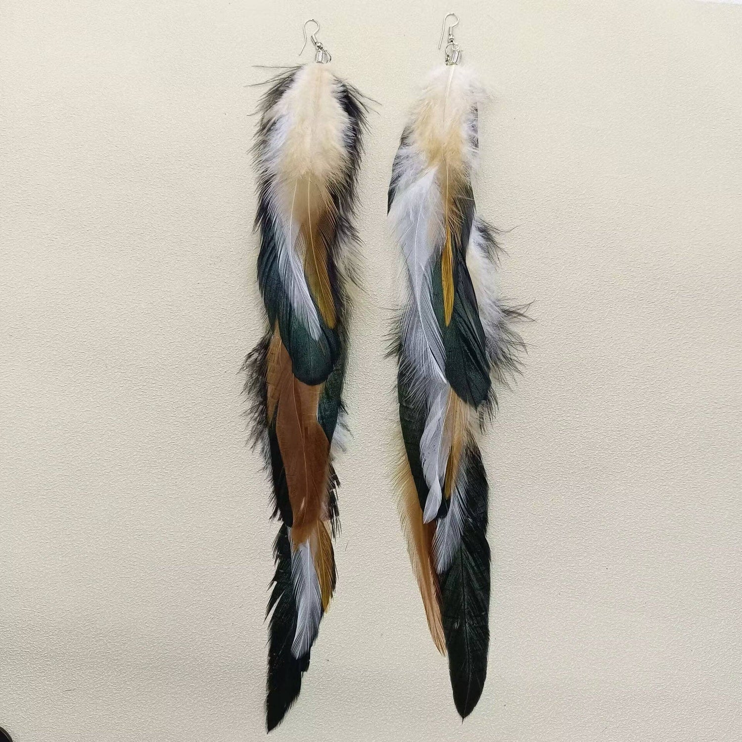 Moonshine Feather Long Earrings