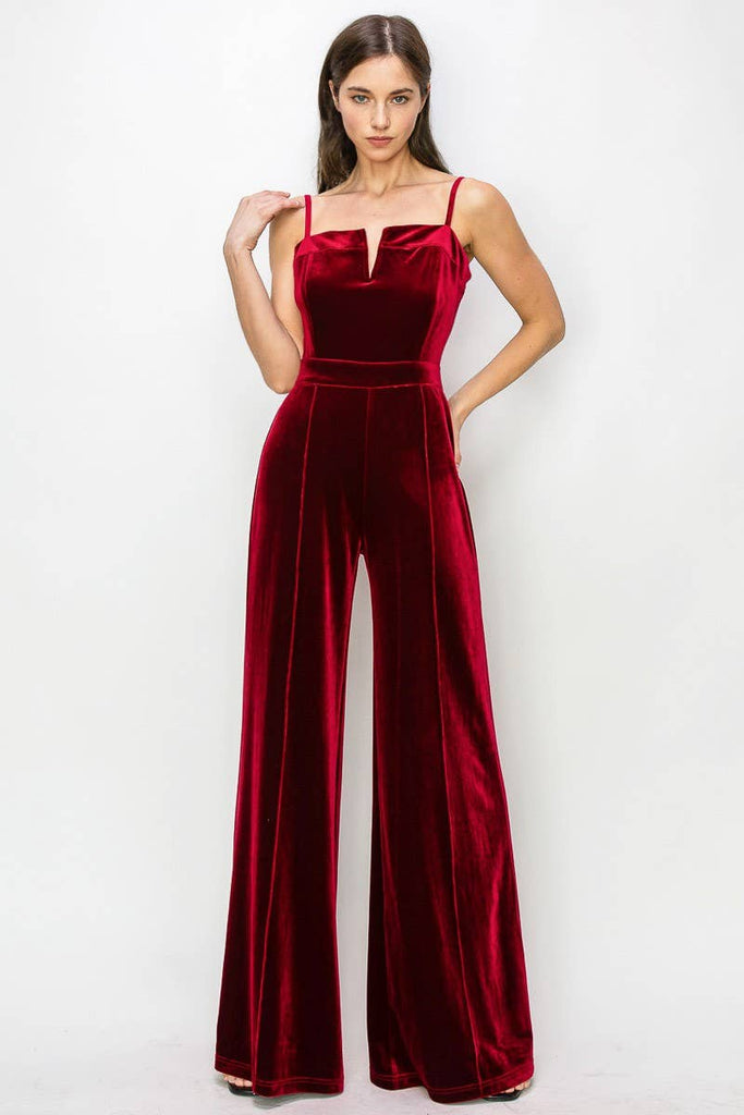 Merlot Velvet Jumpsuit