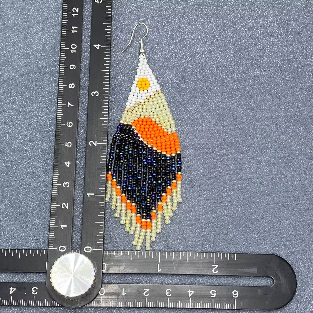 Sunset Seed Beads Earrings