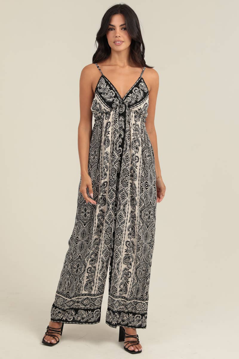Noir Printed Jumpsuit