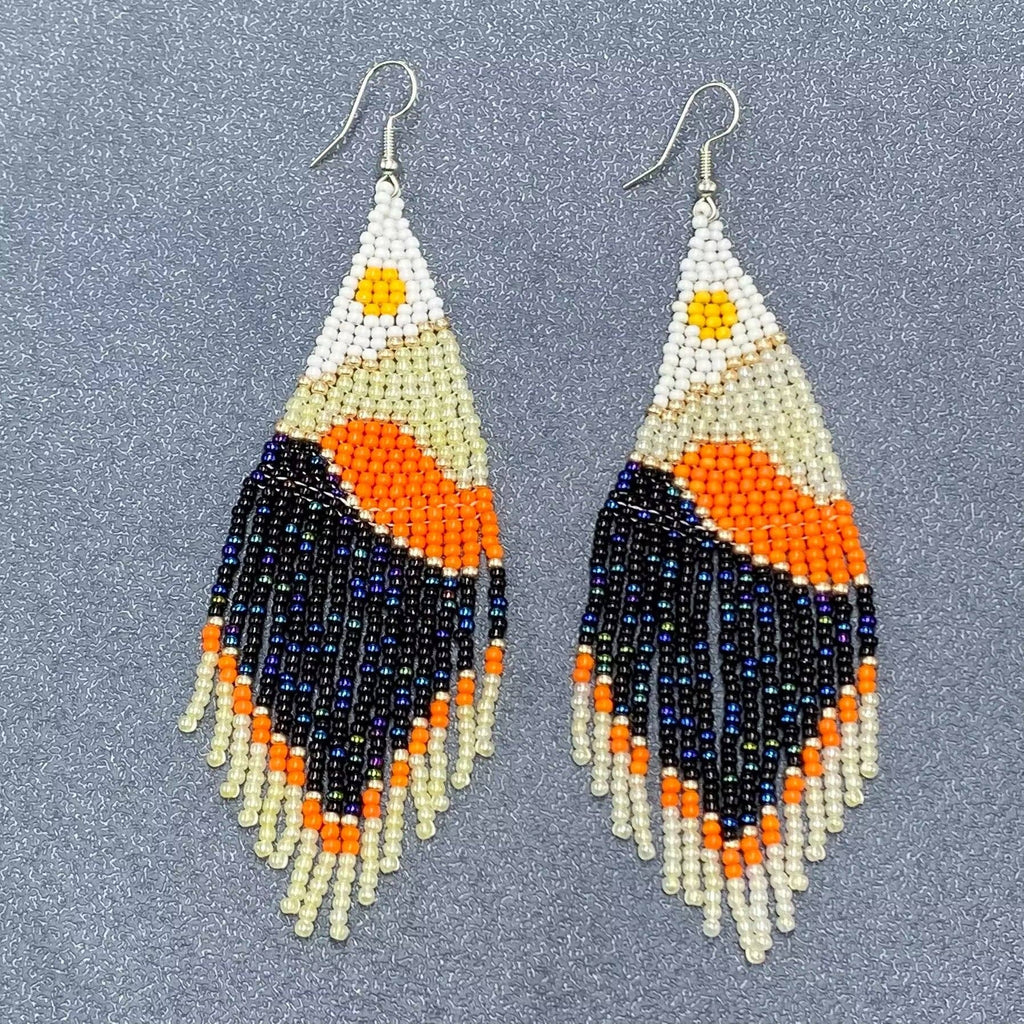 Sunset Seed Beads Earrings