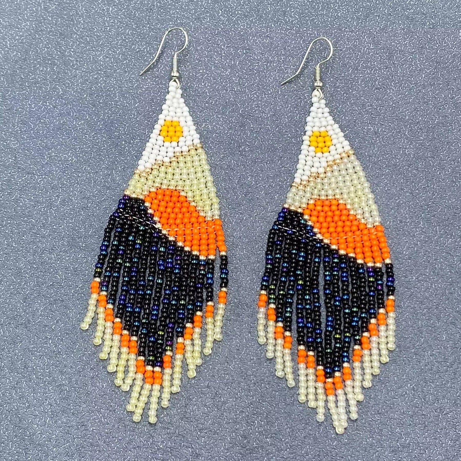 Sunset Seed Beads Earrings