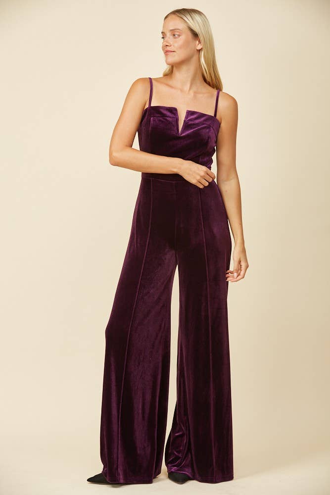Merlot Velvet Jumpsuit