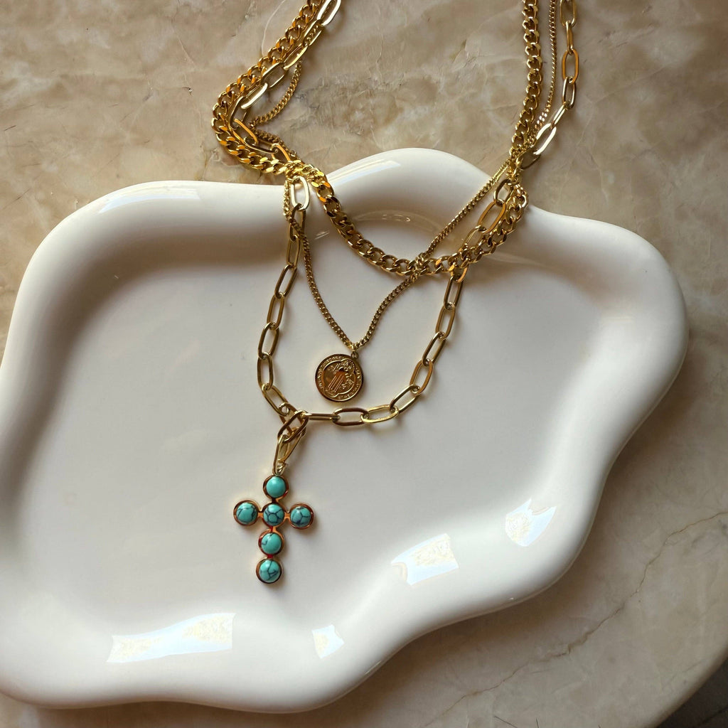 Pre-Stacked Turquoise Layers Set