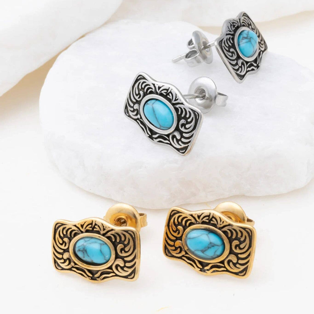 Buckle Stud Earrings