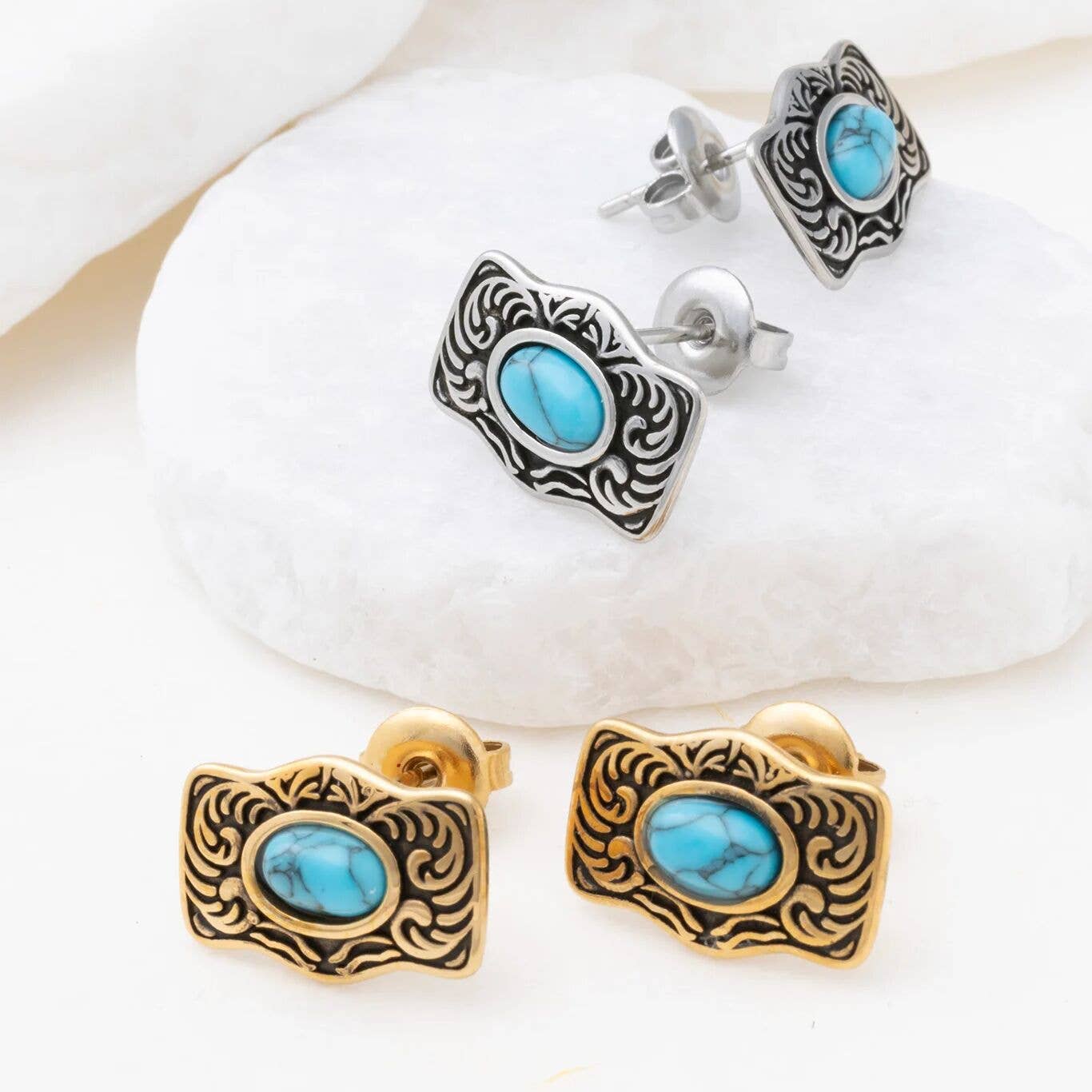 Buckle Stud Earrings