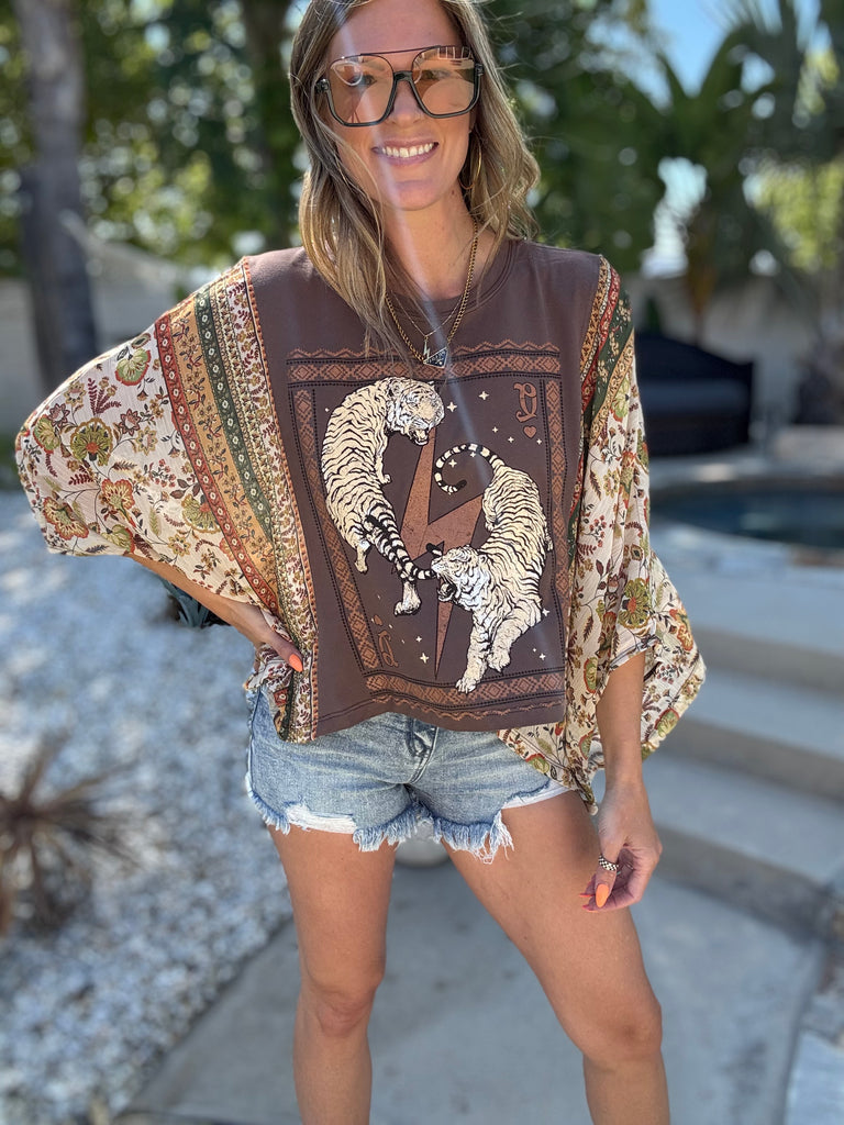 Tiger Kaftan Top