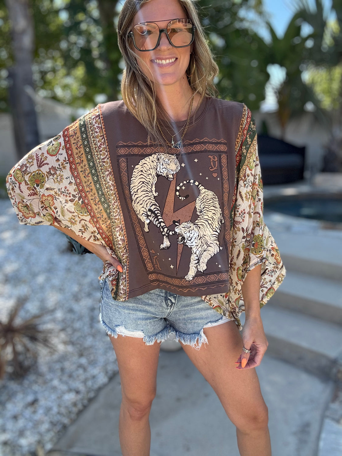 Tiger Kaftan Top