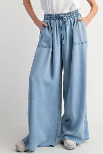 Wide Leg Tencel Pants