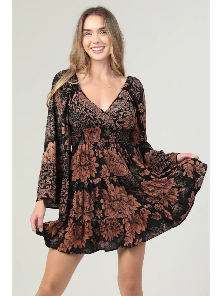 Autumn Bell Sleeve Dress