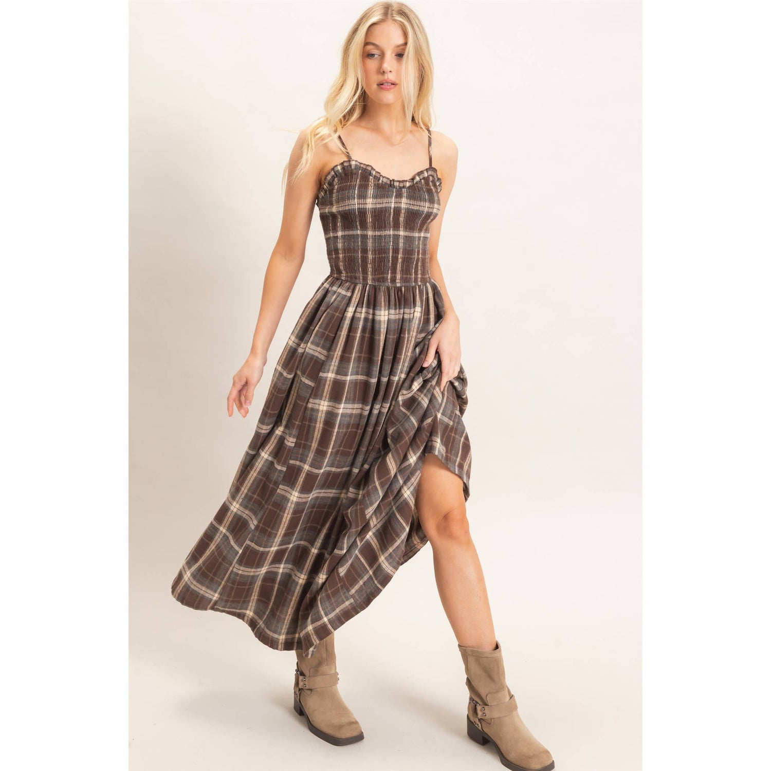 Autumn Harvest Plaid Dress