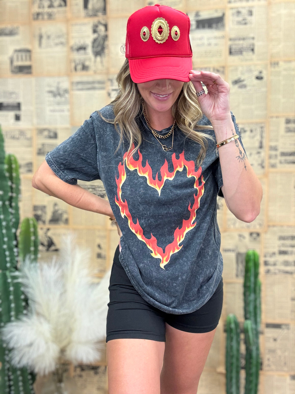 Burning Heart Graphic Tee