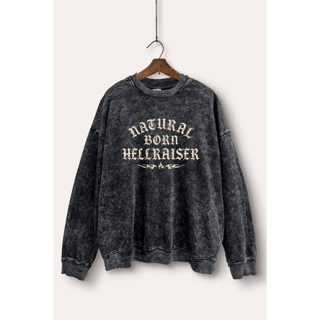 Hellraiser Graphic Mineral Wash Sweatshirt
