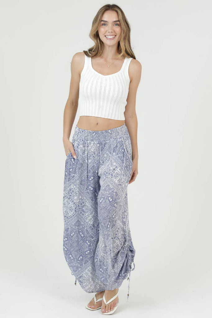 Bluebird Paisley Cinched Pants