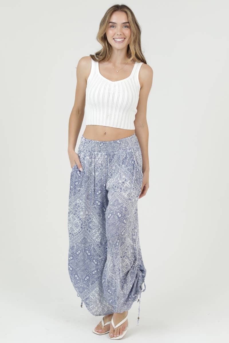 Bluebird Paisley Cinched Pants