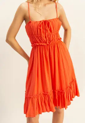 Marisol Orange Backless Dress