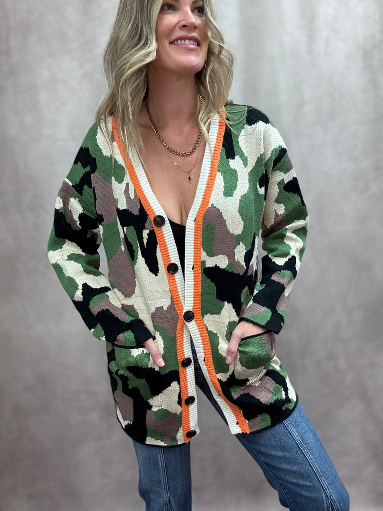 Rowen Camo Cardigan