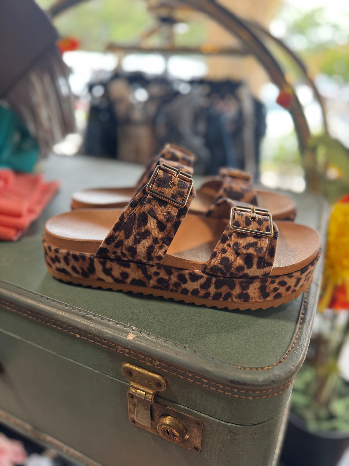 Platform Leopard Sandal