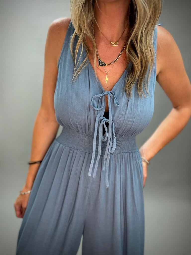 Tide Double Tie Front Jumpsuit
