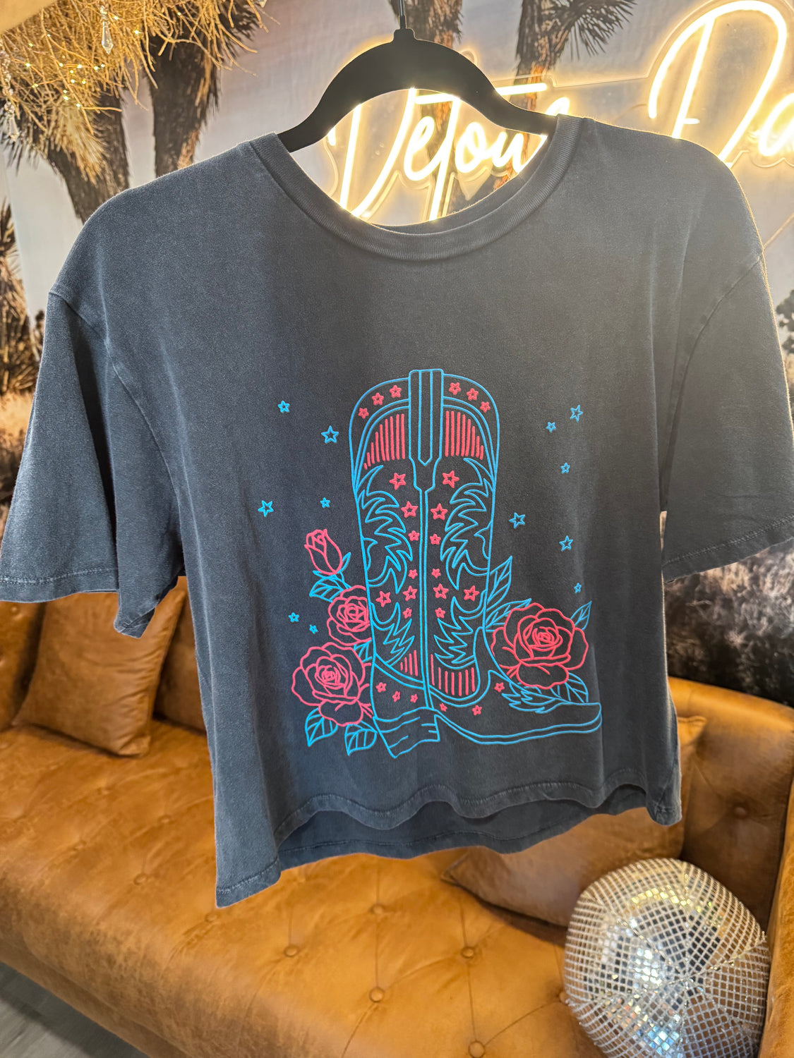 Patriotic Boot Crop Tee