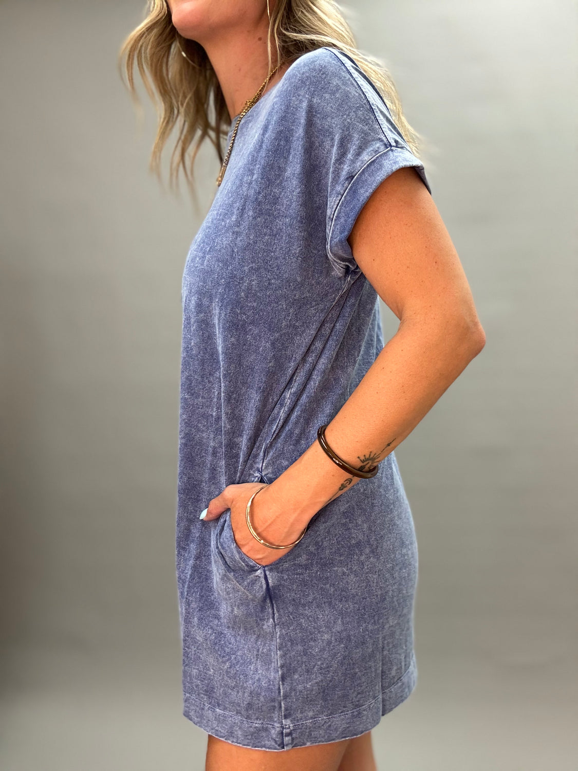 Mineral Washed T-Shirt Dress