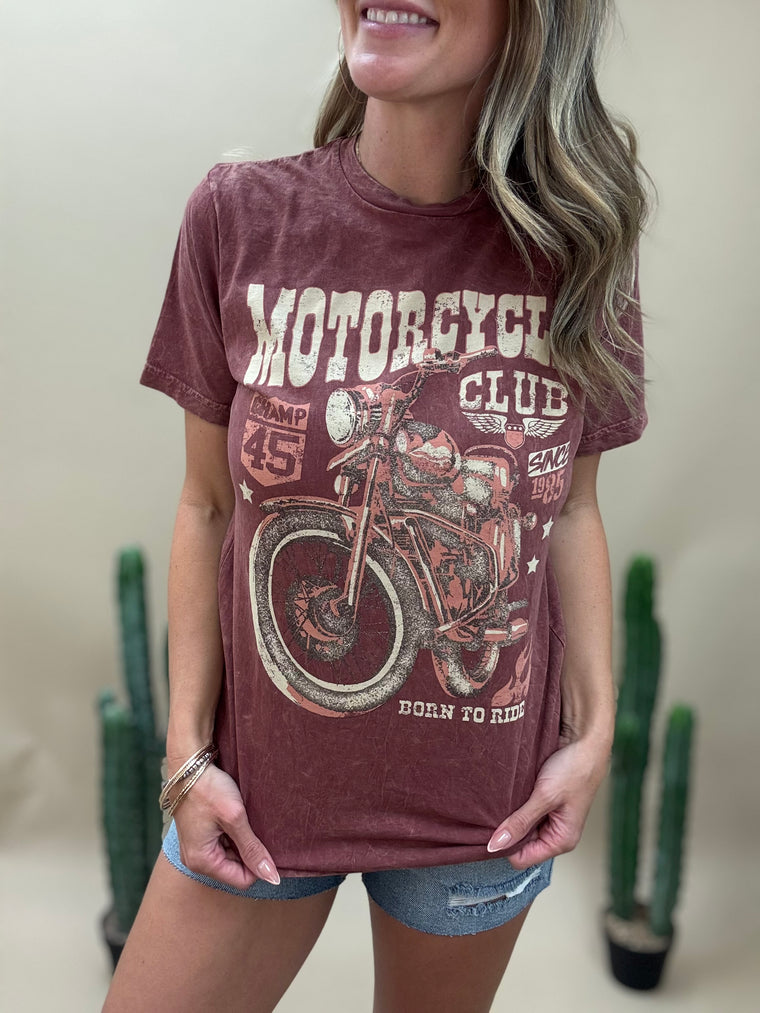Motorcycle Club Graphic T-Shirt