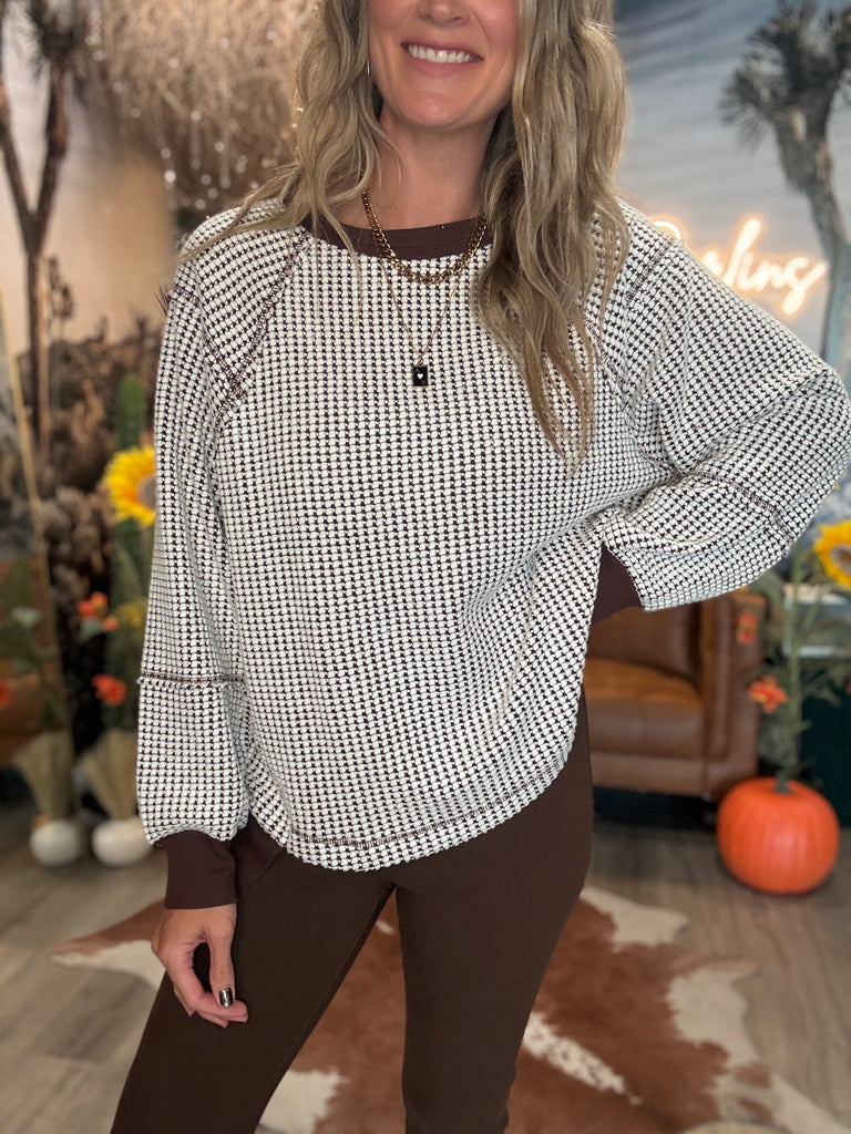 Waffle Pullover