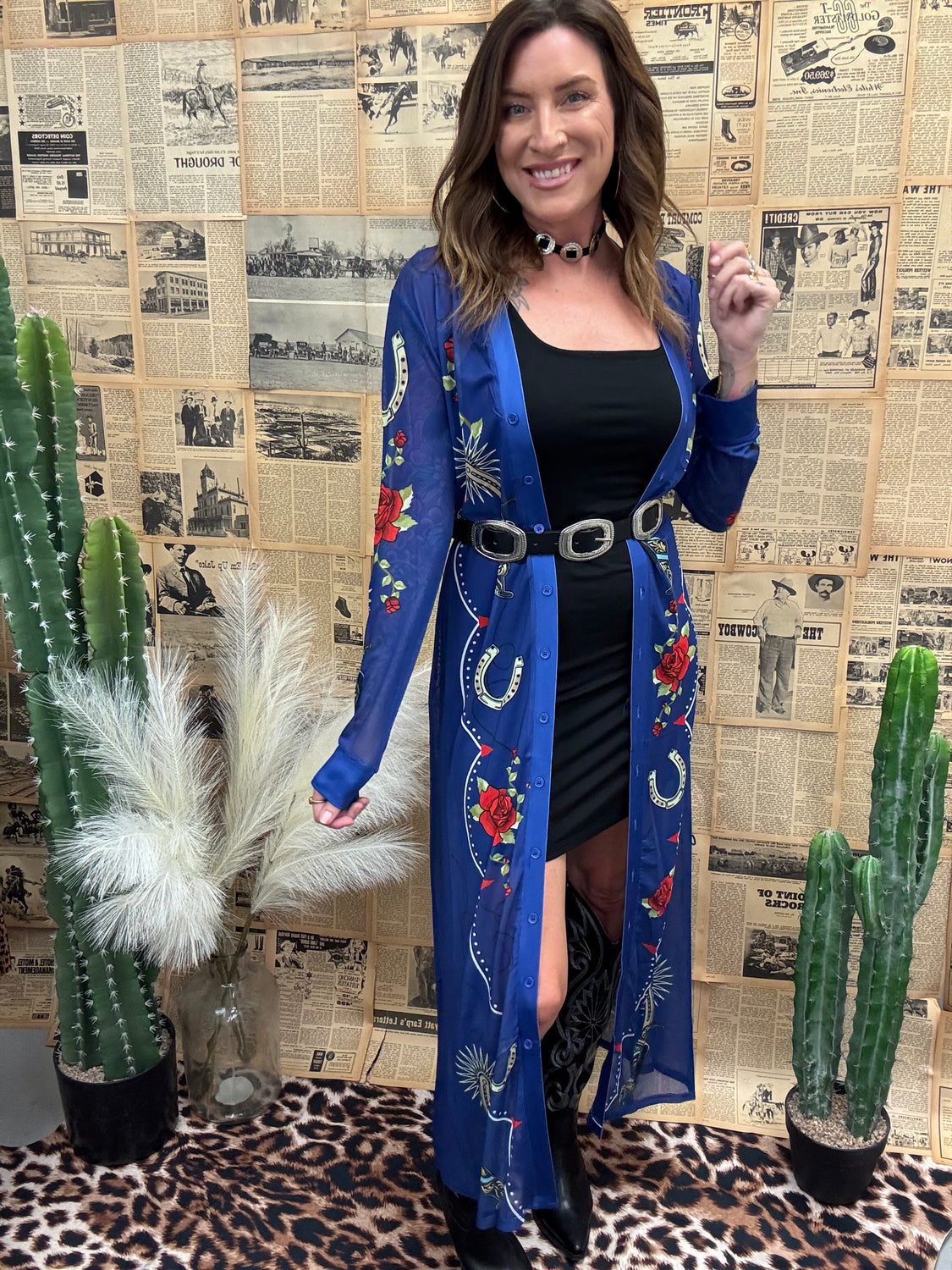 Spurs & Roses Mesh Maxi Duster