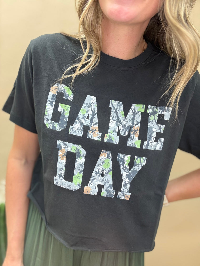 Game Day Camo Cropped Tee