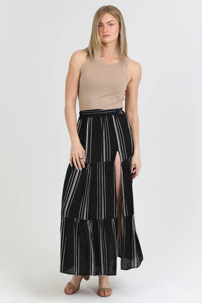 Brookstone Stripe Maxi Skirt