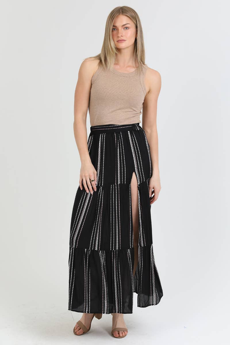 Brookstone Stripe Maxi Skirt
