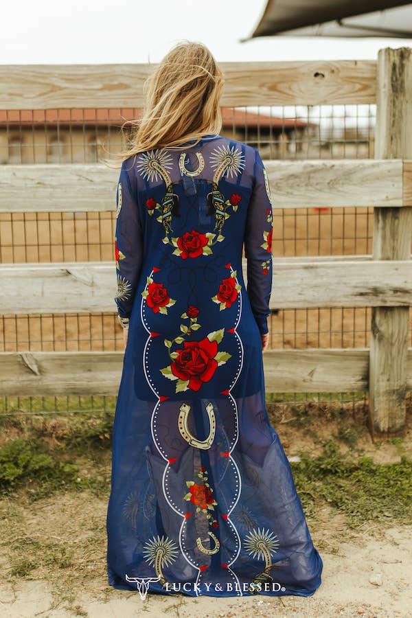 Spurs & Roses Mesh Maxi Duster