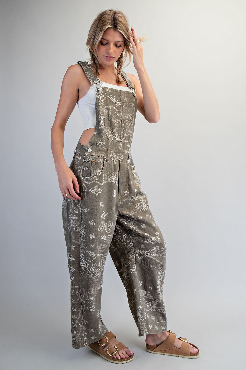 Vintage Army Paisley Overall