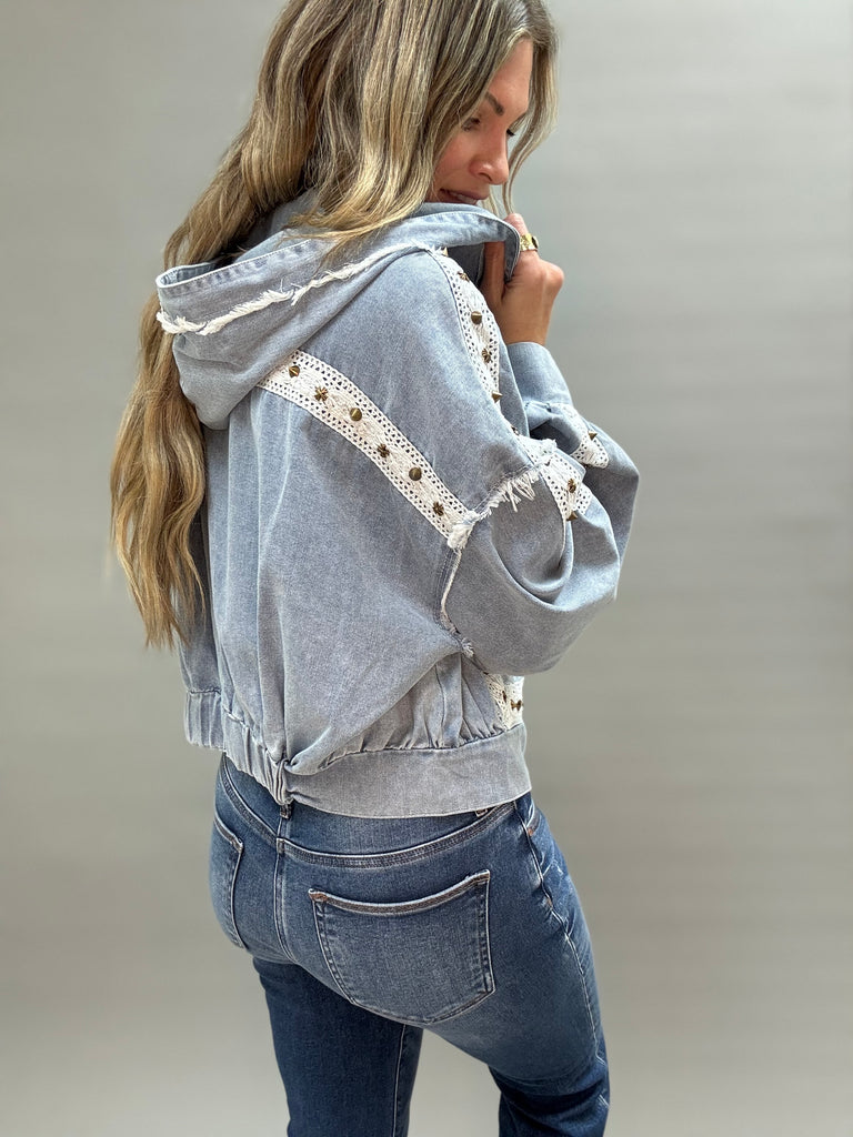 Wanderlust Denim Gauze Hoodie